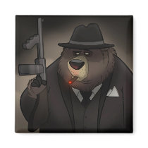 Gangster Bear Magnet
