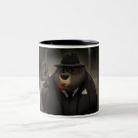 bear, mob, mobster, machine, gun, black, suit, suits, animals, bears, grizzly, godfather, smoke, smoking, cigar, cartoon, drawing, sketch, mug, mugs