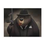 Gangster Bear Postcard