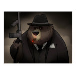 Gangster Bear Postcard