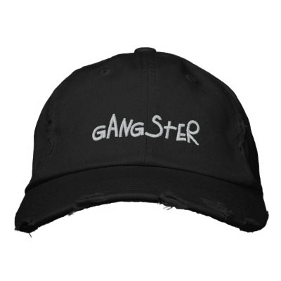 GANGSTER EMBROIDERED BASEBALL CAPS by GrungeFactory