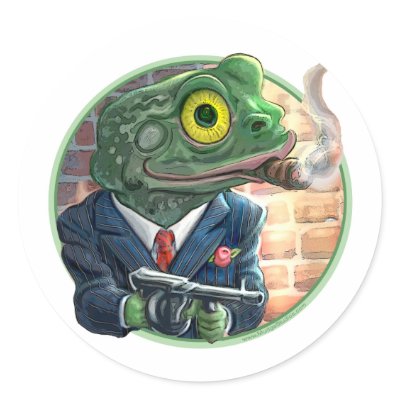 Gangster Frog Sticker by AFrogsLife