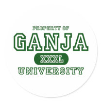 Ganja University stickers by universityshirts Ganja University stickers