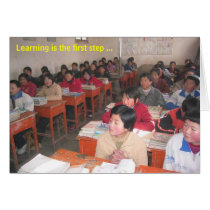 Gansu Students, Learning is the first step ... cards