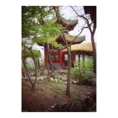 Gaozhan Temple -Pavilion- Poster by norman888