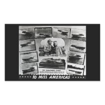 Gar Wood and Ten Miss America Race Boats Rectangular Sticker