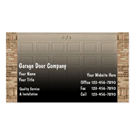 Garage Door Business Cards