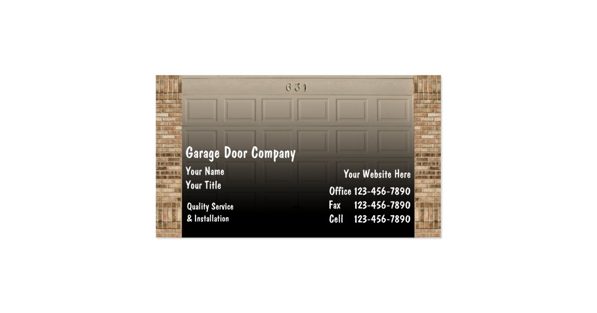 Garage Door Business Cards Zazzle