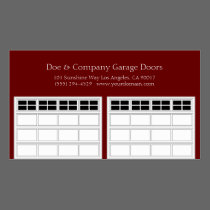 Garage Door Company/Dark Cherry business cards