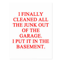 GARAGE joke Postcards