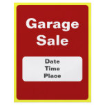 Garage Sale And Yard Sale Announcement Flyers