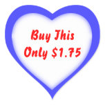 Garage Sale And Yard Sale Heart Shape Price Label Sticker