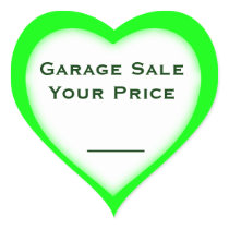 Garage Sale And Yard Sale Price Heart Shape Labels