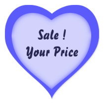 Garage Sale And Yard Sale Price Heart Shape Labels