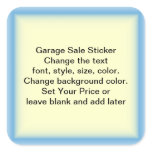 Garage Sale And Yard Sale Price Labels Square Stickers