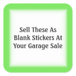 Garage Sale And Yard Sale Price Labels Square Sticker