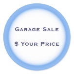 Garage Sale And Yard Sale Price Labels Round Sticker