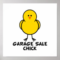 Garage Sale Chick Poster