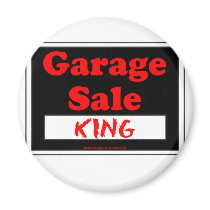Garage Sale King Fridge Magnets