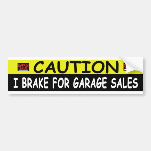 GARAGE SALES CAR BUMPER STICKER Zazzle