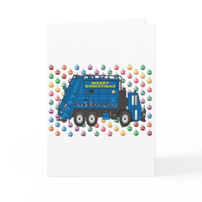 Garbage Truck Christmas cards