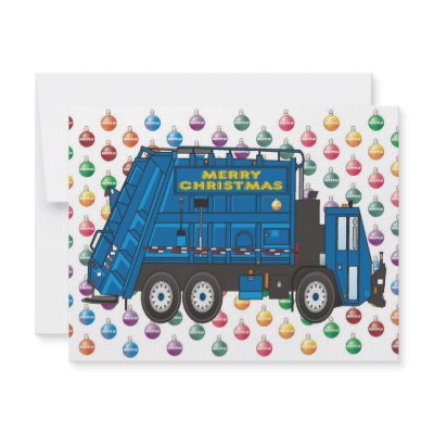 Garbage Truck Christmas invitations
