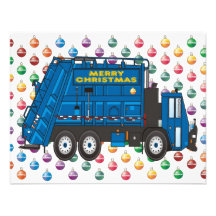 Garbage Truck Christmas Invite