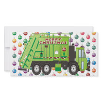 Garbage Truck Christmas Personalized Photo Card