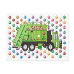 Garbage Truck Christmas Postcards
