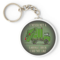 Garbage Truck Green Operator Quote Key Chain