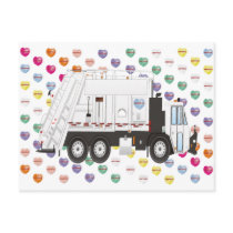 Garbage Truck Love Post Card