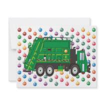 garbage truck Ornaments Personalized Invitation