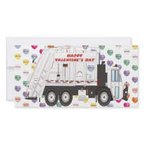 Garbage Truck Valentines Photo Card