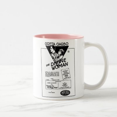 Garbo Divine Woman 1928 movie advertisement Mug by Jakestuff