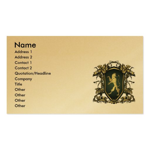 Garcya.us_ossc3, Name, Address 1, Address 2, Co... Business Card Templates (front side)