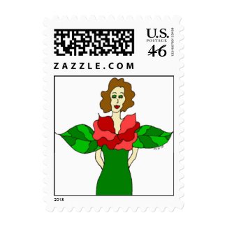 Garden Angel Winter Rose Postage stamp