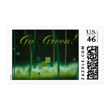Garden at Night (go green) Postage