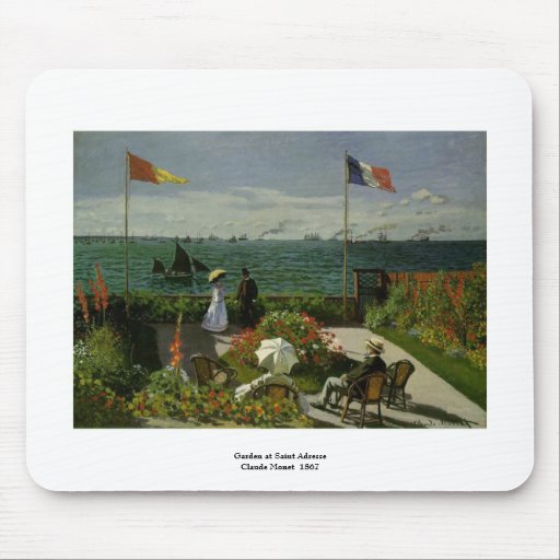 Garden at Saint Adresse by Claude Monet Mousepad