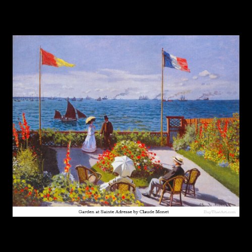 Garden at Sainte Adresse by Claude Monet Posters