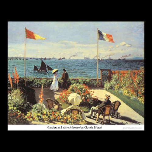 Garden at Sainte Adresse by Claude Monet Poster