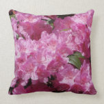 Garden Azalea Throw Pillow pillows
