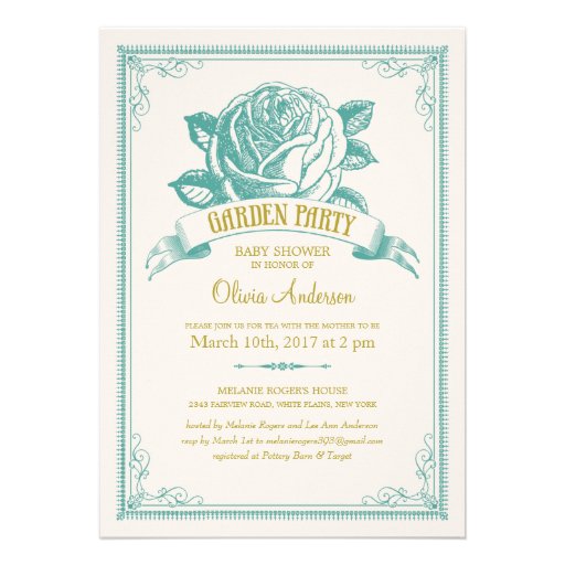 Garden Baby Shower invitations