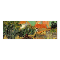 Garden Behind a House by Van Gogh Business Card Templates