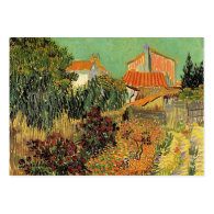 Garden Behind a House by Van Gogh Business Cards
