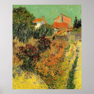 Garden behind a House.  Vincent van Gogh. Print