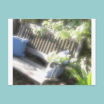 Garden Bench Postcard postcards