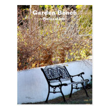 Garden bench Postcard