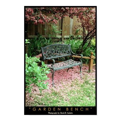 Garden Bench Print by GatorDawg