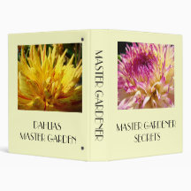 GARDEN BINDERS Master Gardener Binder Gifts Dahlia