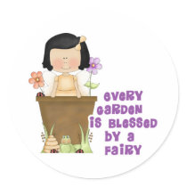 Garden Blessed by Fairy stickers by cutespot Garden Blessed by Fairy stickers